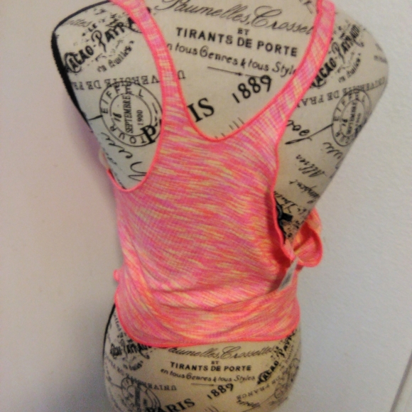 NEW Fluorescent Orange/Pink/Yellow Crop - Picture 2 of 2